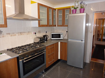 Spacious and smart modern kitchen with all mod cons